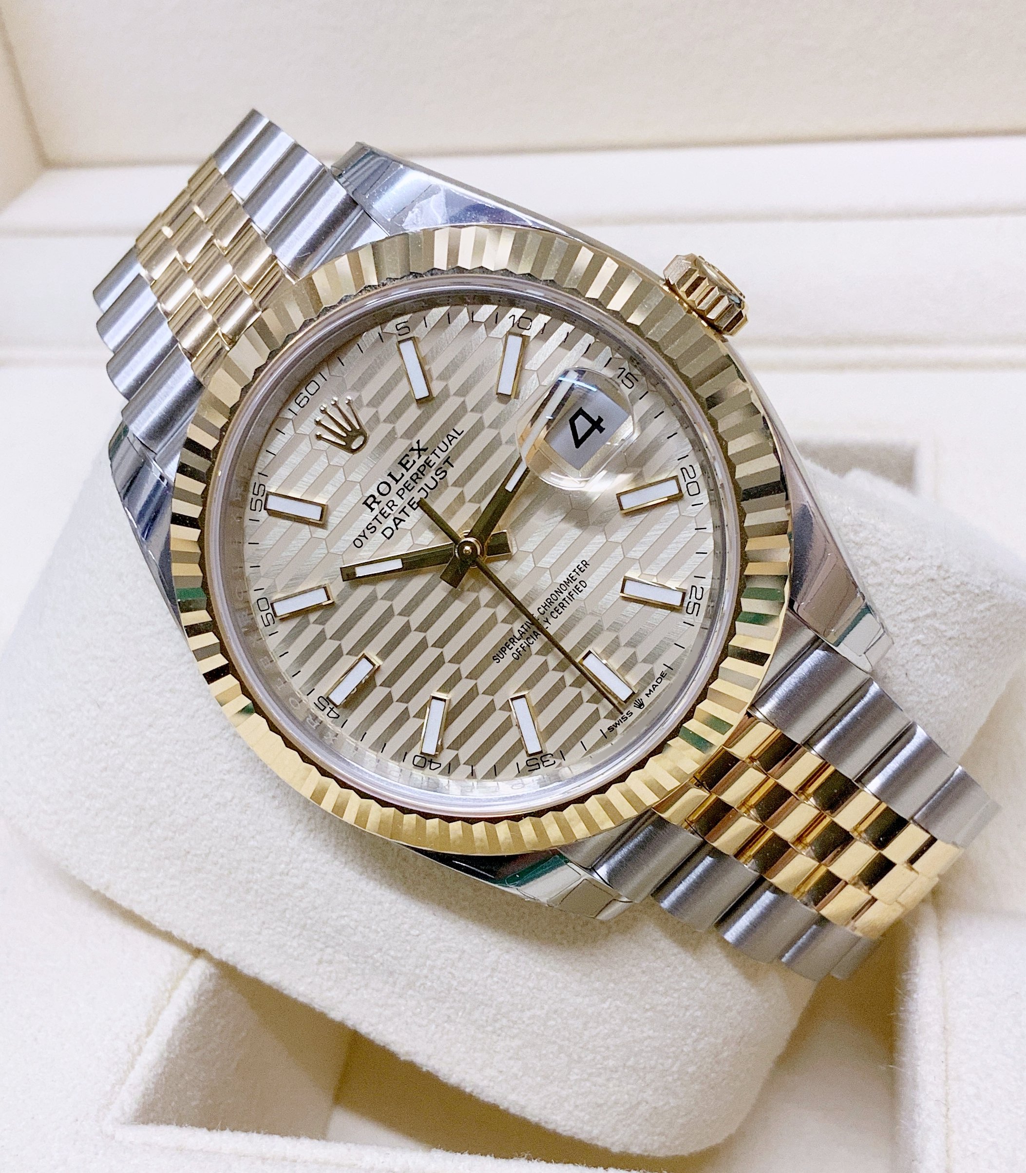 Rolex replica Datejust 41mm fluted motif 126333 Bi-Colour - immagine 8
