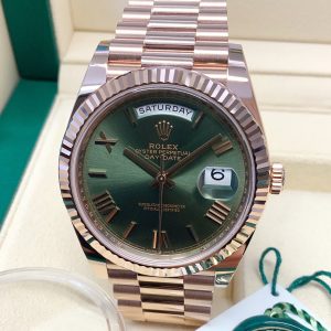 Rolex replica daydate II rose gold green dial orologio replica copia imitazione