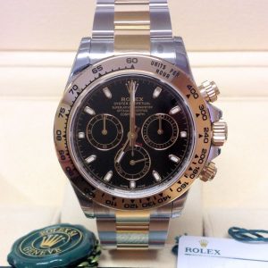 Rolex replica daytona acciaio oro bi-colour 116503 black dial