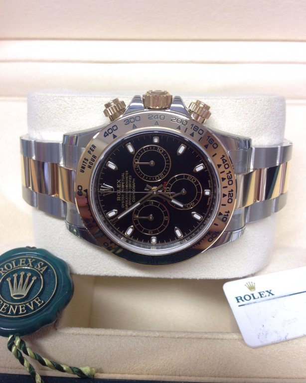 Rolex replica daytona acciaio oro bi-colour 116503 black dial - immagine 5