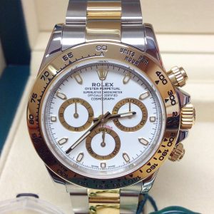 Rolex replica daytona acciaio oro bi-colour 116503 white dial