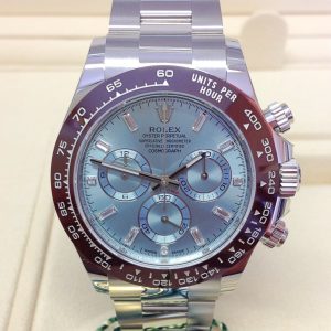 Rolex replica Daytona 116506 Platinum Ice Blue Diamond Dial baguette