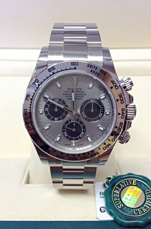 Rolex replica Daytona 116509 White Gold Steel Dial - immagine 2
