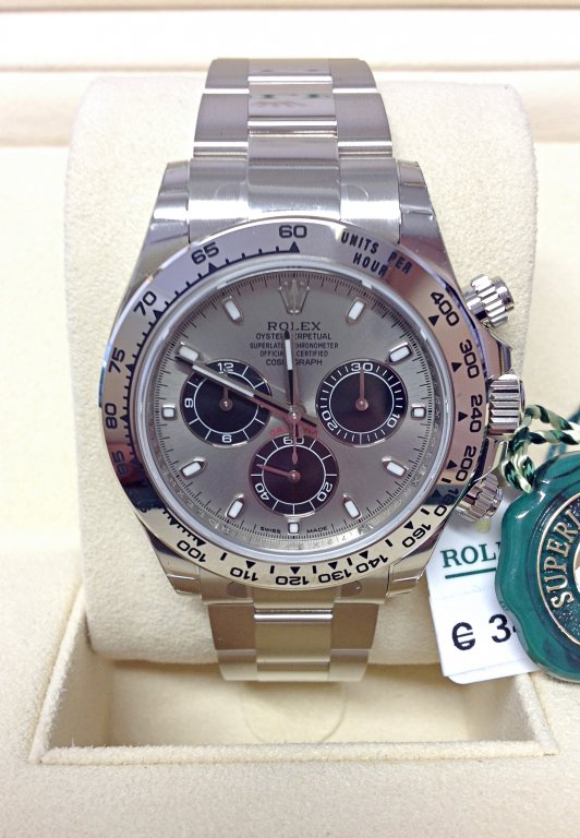 Rolex replica Daytona 116509 White Gold Steel Dial - immagine 3