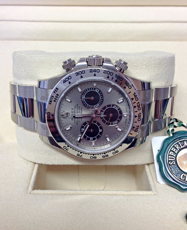 Rolex replica Daytona 116509 White Gold Steel Dial - immagine 4
