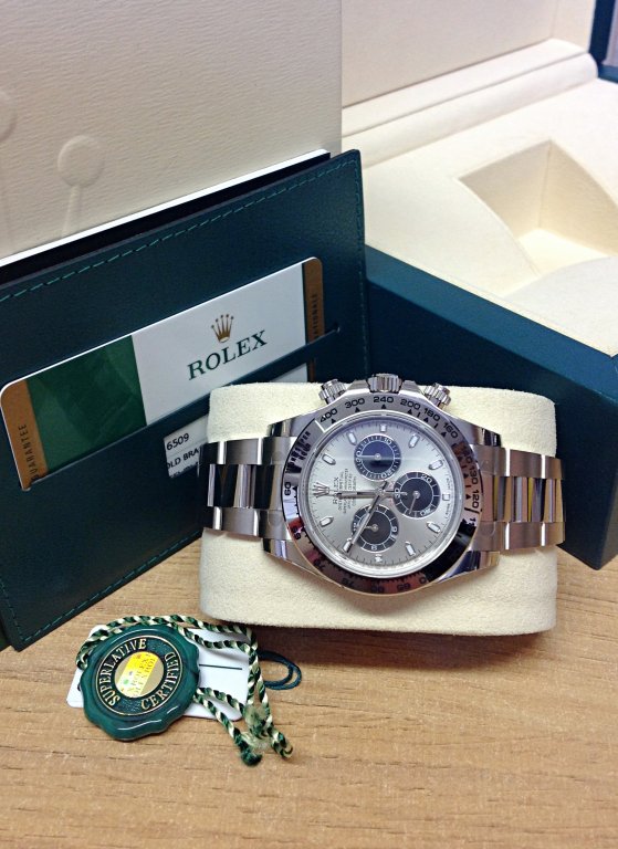 Rolex replica Daytona 116509 White Gold Steel Dial - immagine 5
