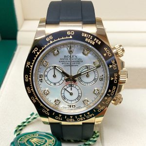 Rolex replica Daytona 116518LN Yellow Gold Oysterflex meteorite dial