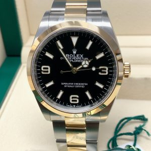 Rolex replica Explorer I 36mm 124273 Black Dial acciaio oro