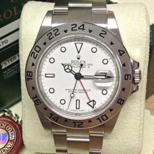 Rolex replica explorer II 16570 old reference white dial