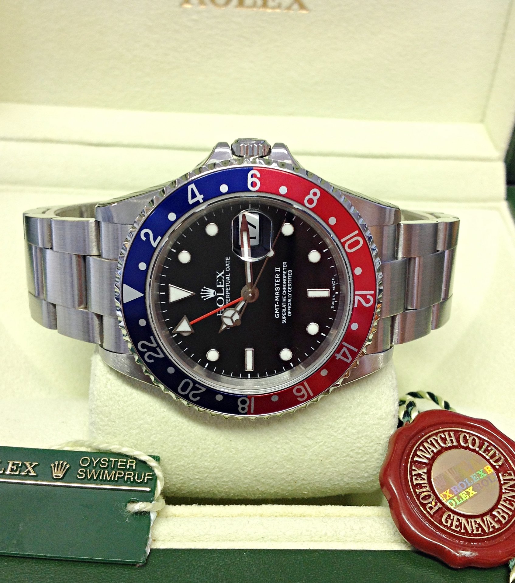 Rolex replica GMT Master II 16710 BLRO Pepsi - immagine 2