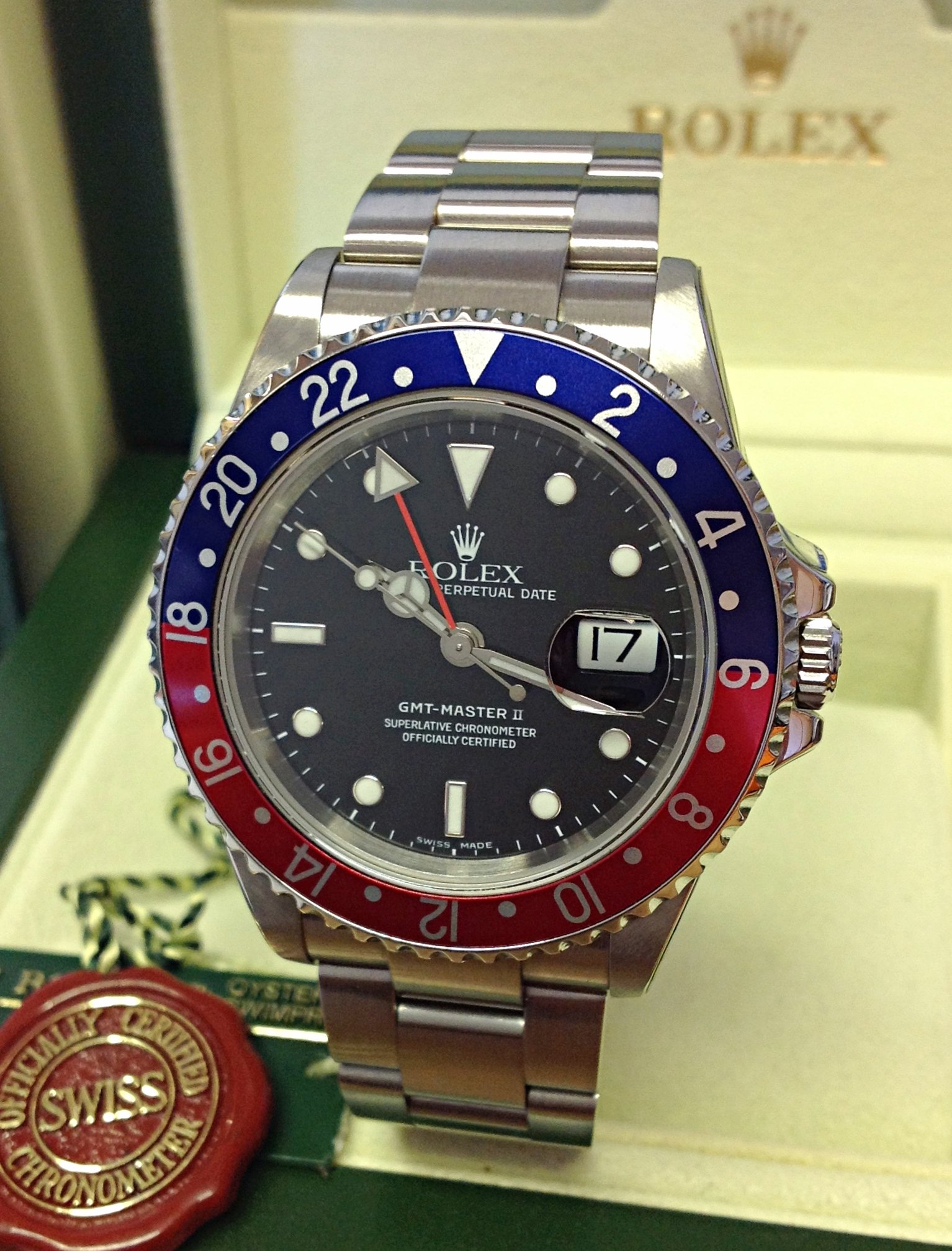 Rolex replica GMT Master II 16710 BLRO Pepsi - immagine 4