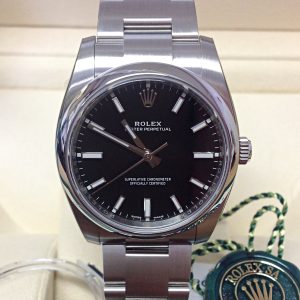 Rolex replica Oyster Perpetual 114200 Black Dial