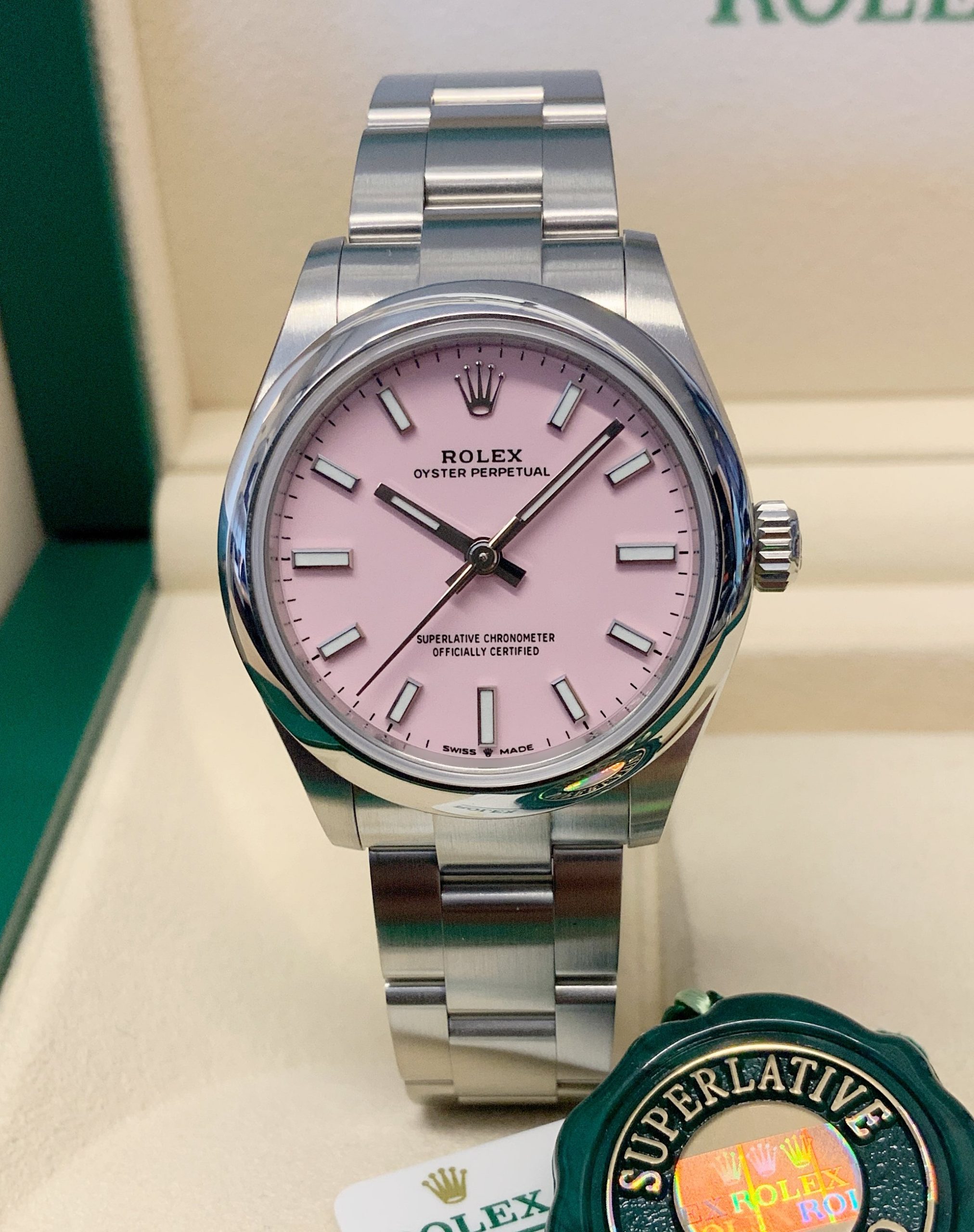 Rolex replica Oyster Perpetual lady 31 277200 Candy Pink - immagine 3