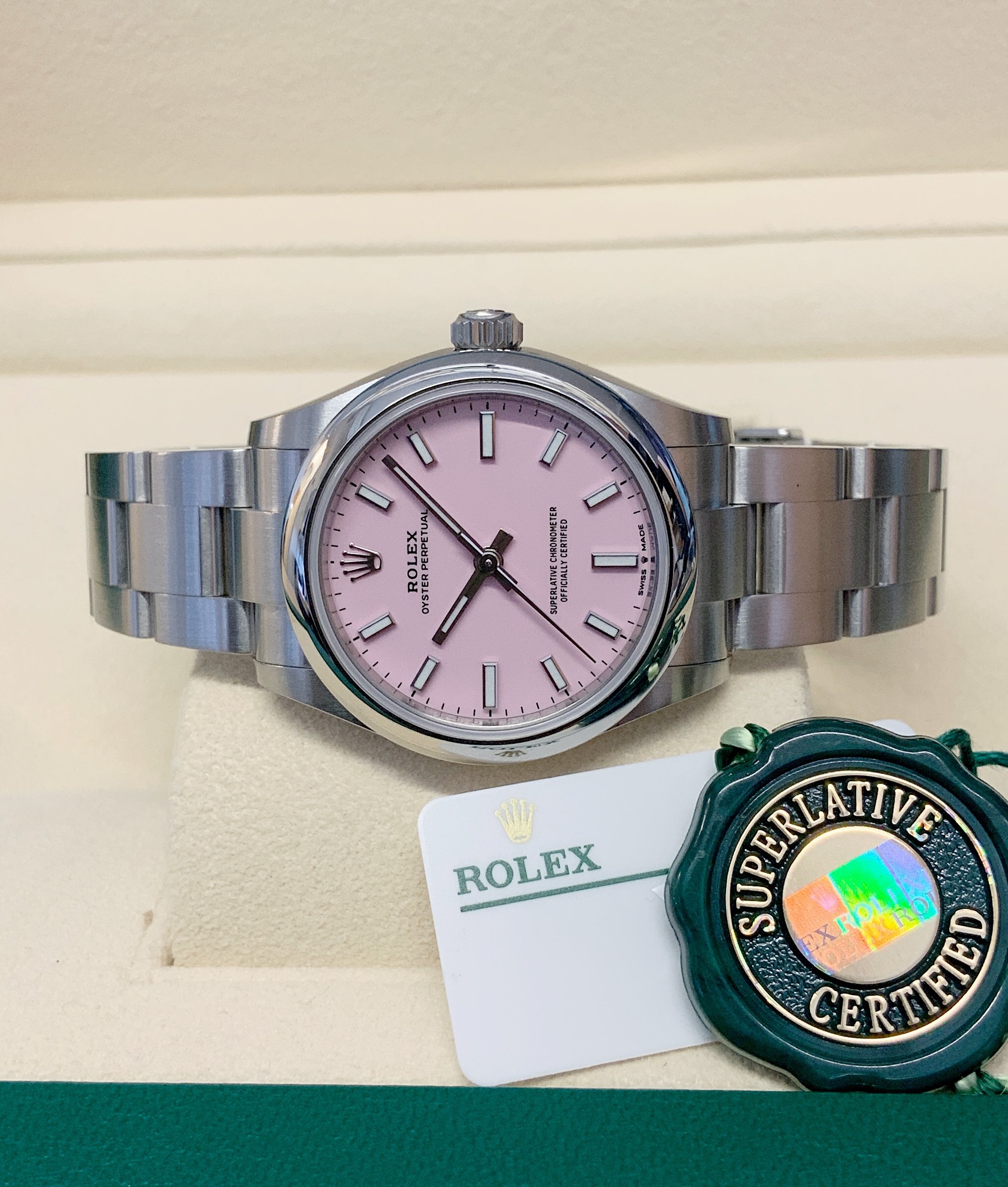Rolex replica Oyster Perpetual lady 31 277200 Candy Pink - immagine 5