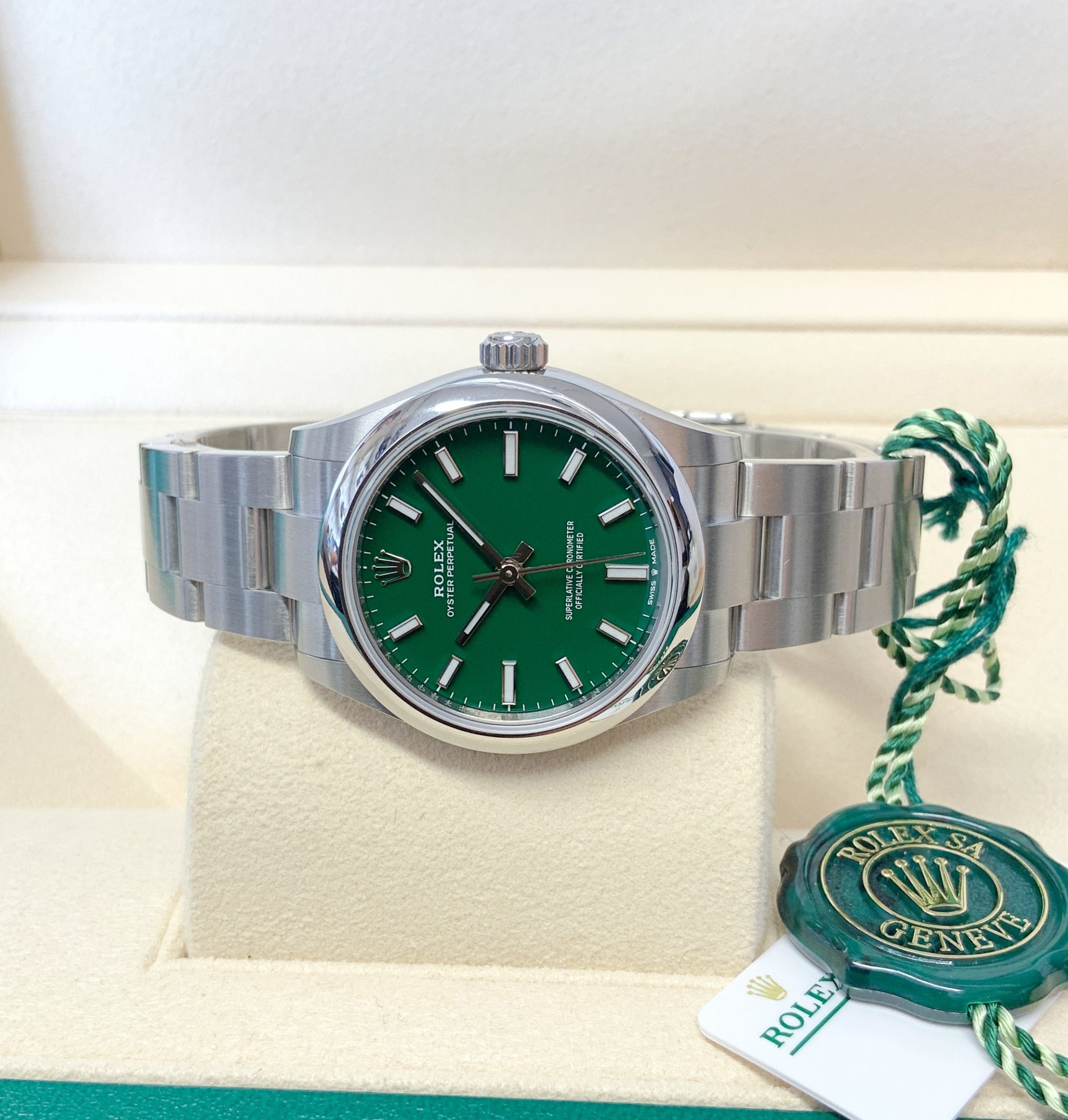 Rolex replica Oyster Perpetual lady 31 277200 green - immagine 3