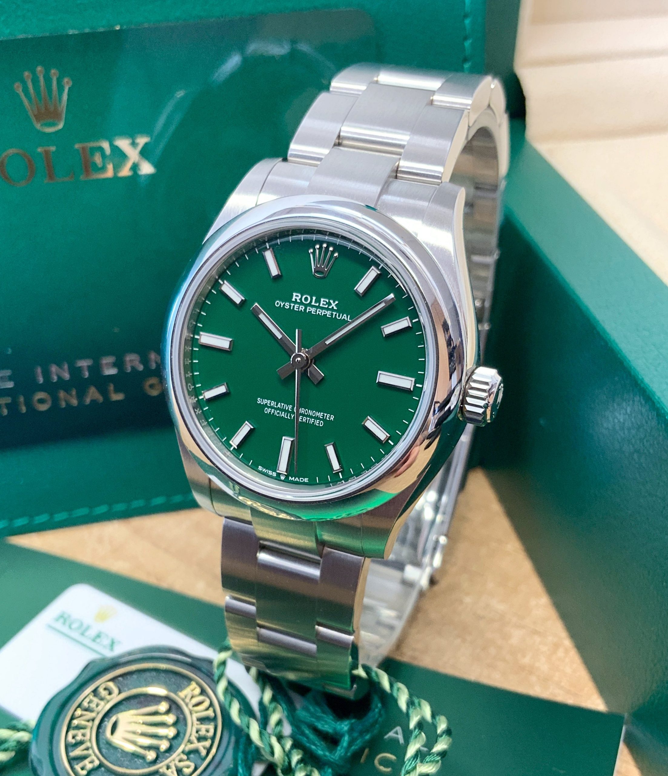 Rolex replica Oyster Perpetual lady 31 277200 green - immagine 6