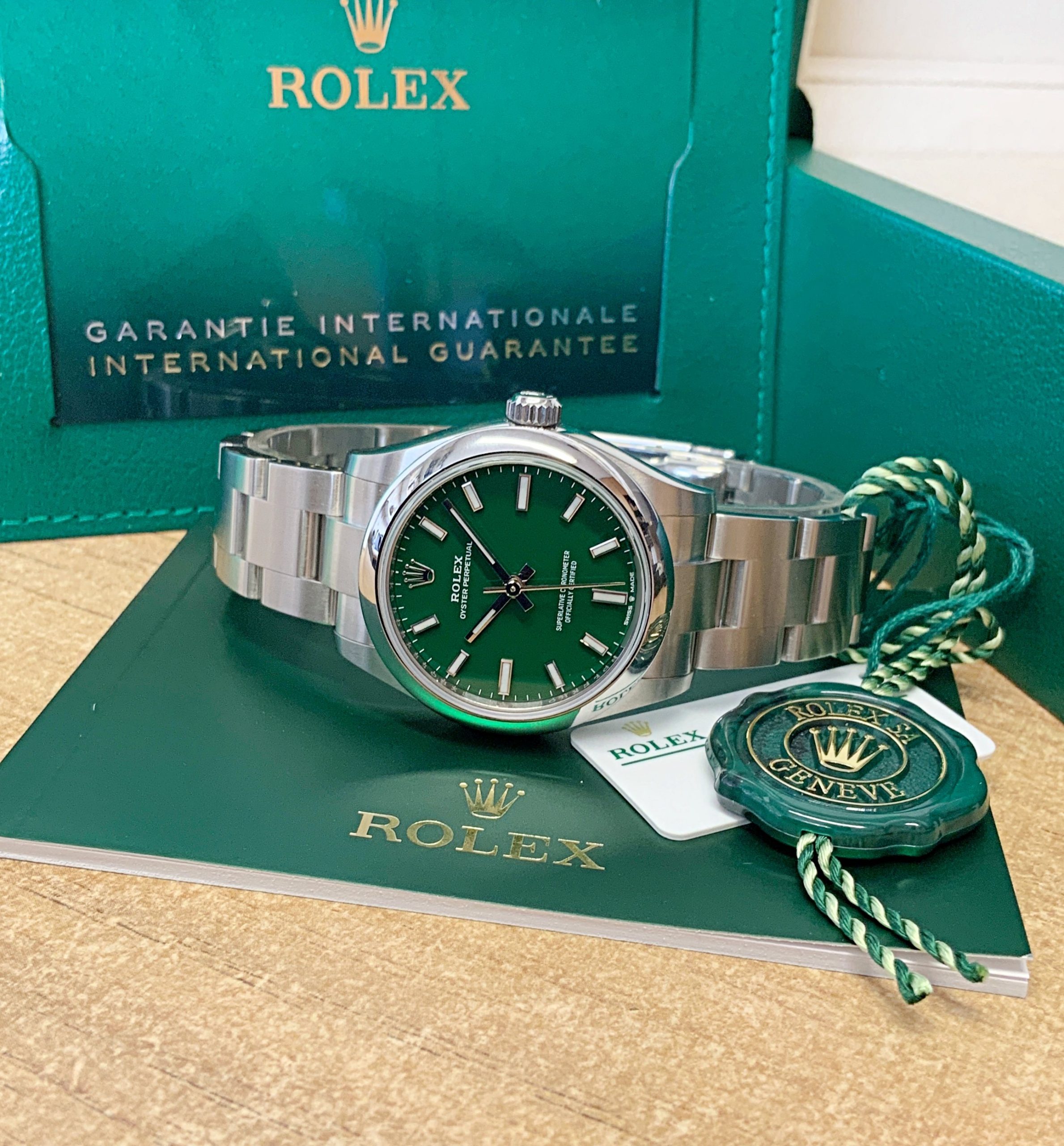 Rolex replica Oyster Perpetual lady 31 277200 green - immagine 7