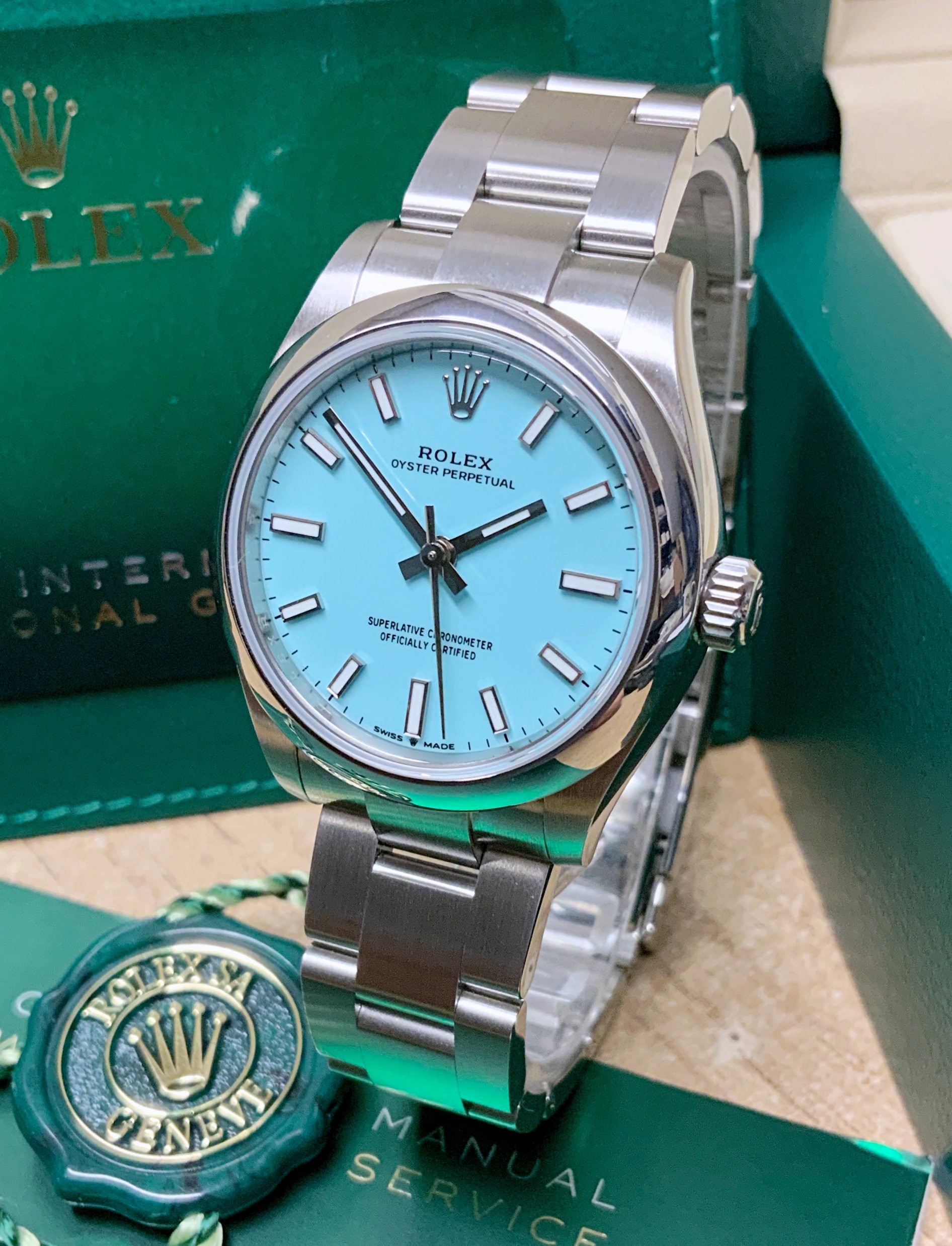 Rolex replica Oyster Perpetual lady 31 277200 tiffany - immagine 2