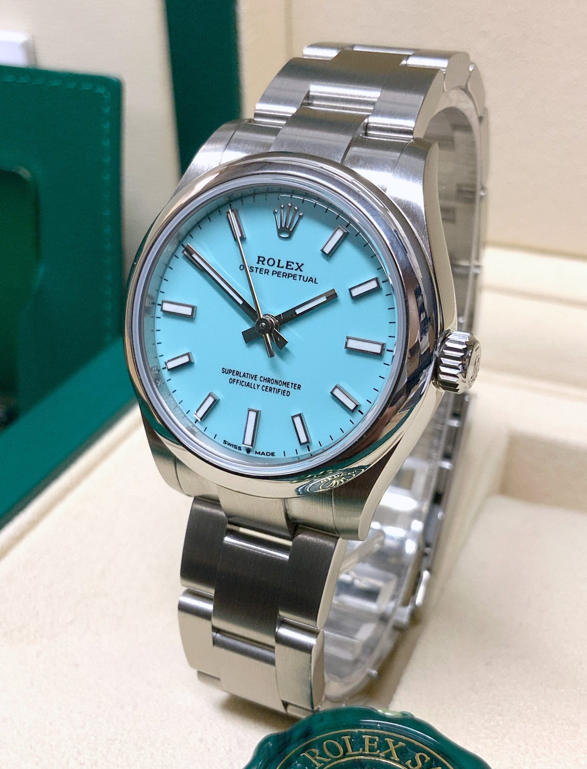 Rolex replica Oyster Perpetual lady 31 277200 tiffany - immagine 4