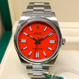 Rolex replica Oyster Perpetual 41 124300 Coral Dial