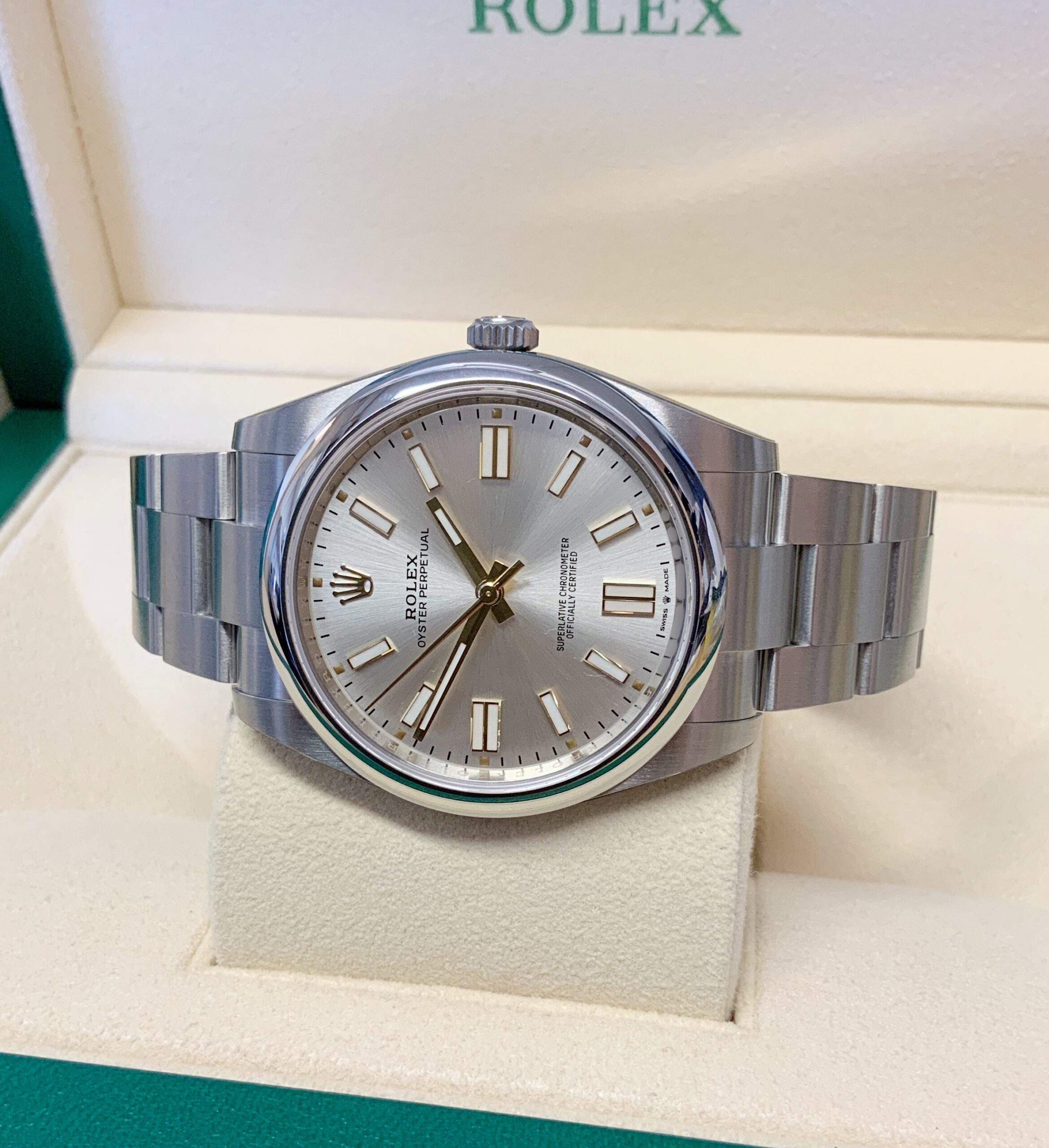 Rolex replica Oyster Perpetual 41 124300 Silver Dial - immagine 5