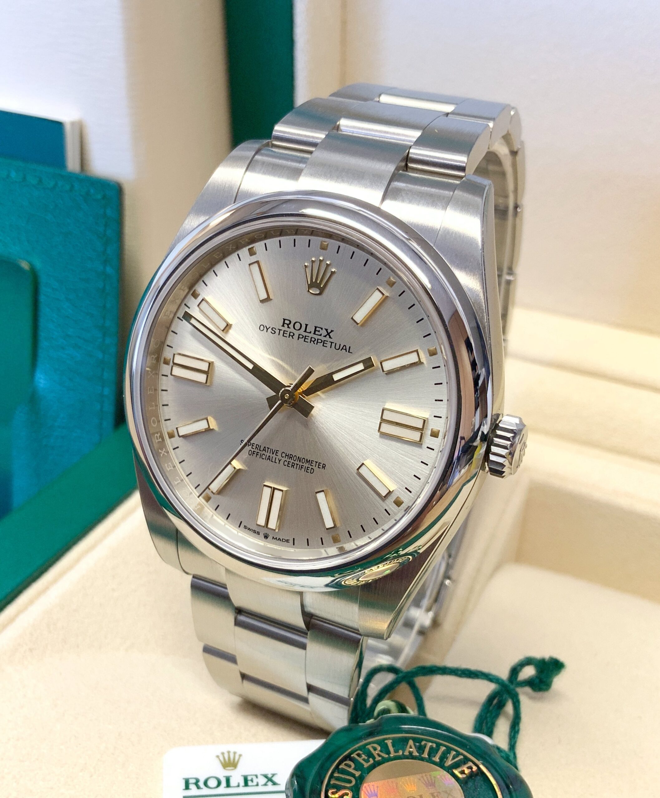 Rolex replica Oyster Perpetual 41 124300 Silver Dial - immagine 7