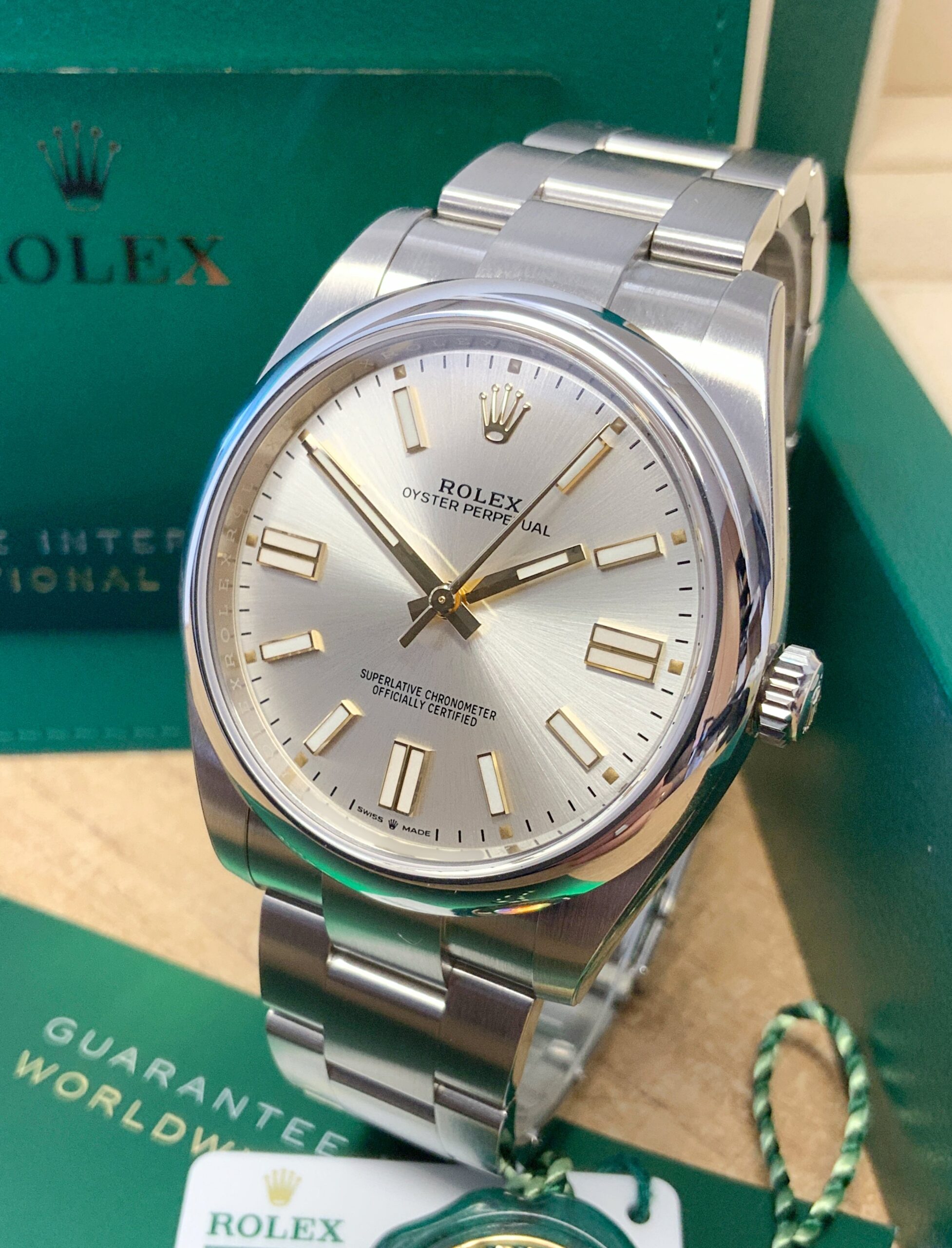 Rolex replica Oyster Perpetual 41 124300 Silver Dial - immagine 8