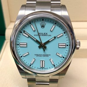 Rolex replica Oyster Perpetual 41 124300 Turquoise Blue