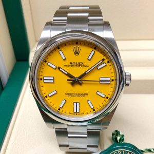 Rolex replica Oyster Perpetual 41 124300 yellow dial