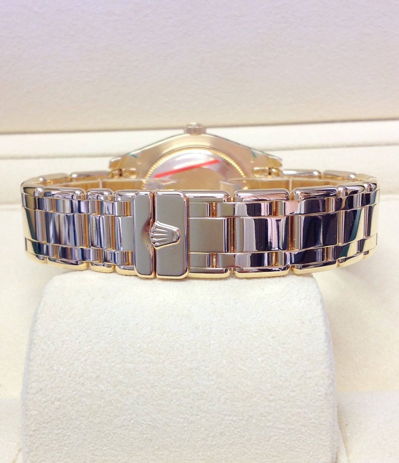 Rolex replica lady pearlmaster yellow gold white dial - immagine 4