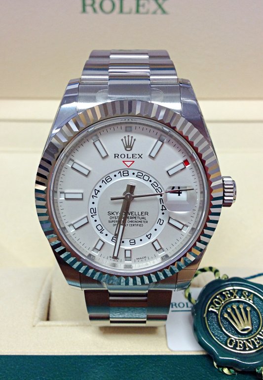 Rolex replica Sky-Dweller 326934 Stainless Steel white dial - immagine 6