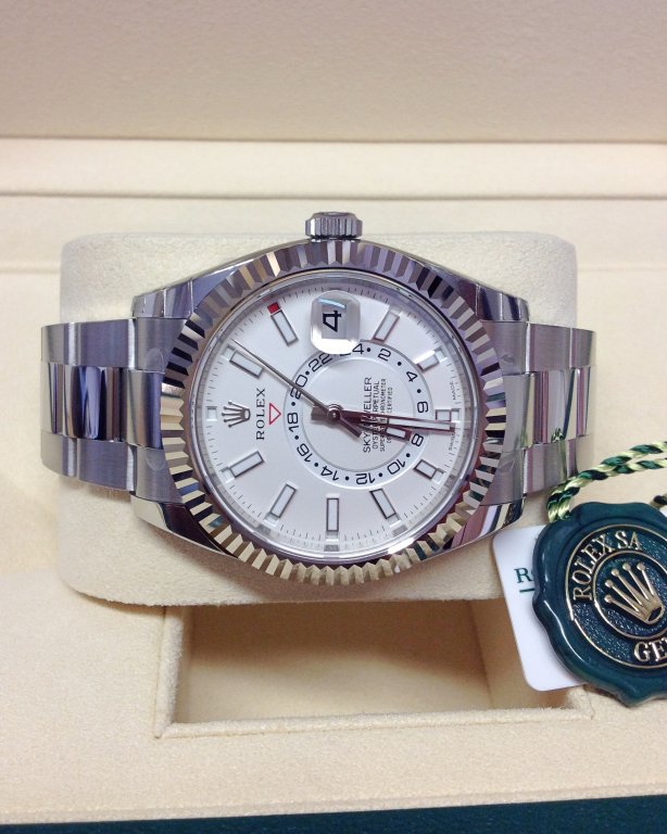 Rolex replica Sky-Dweller 326934 Stainless Steel white dial - immagine 4