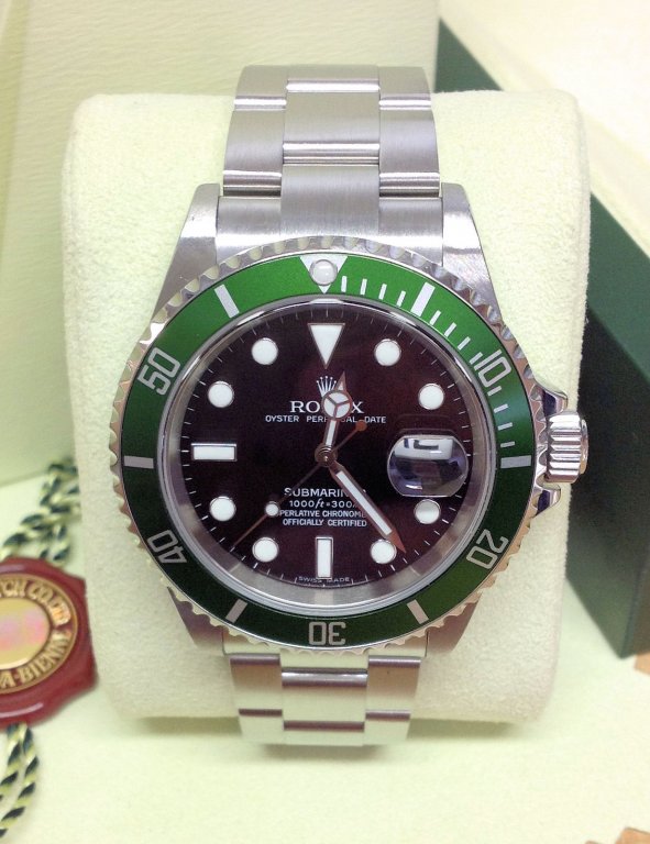Rolex replica submariner kermit 16610LV clone movement 3135