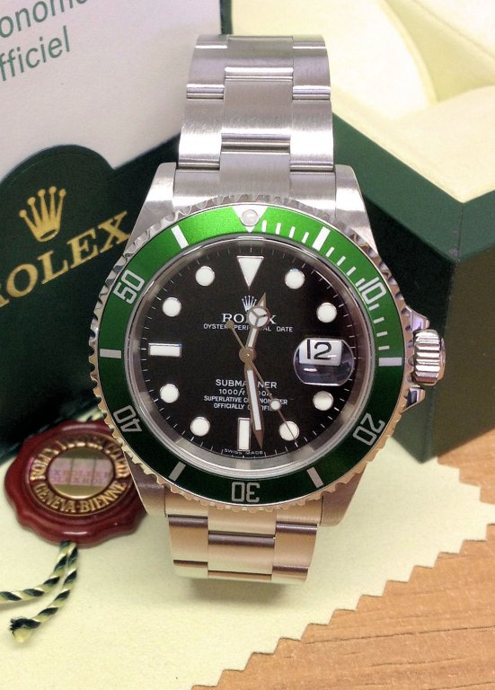 Rolex replica submariner kermit 16610LV clone movement 3135 - immagine 3