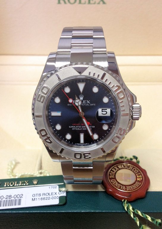 Rolex replica Yacht-Master I platinum 40 116622 Blue Dial