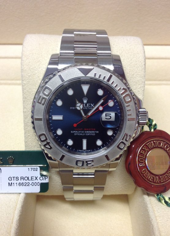 Rolex replica Yacht-Master I platinum 40 116622 Blue Dial - immagine 4