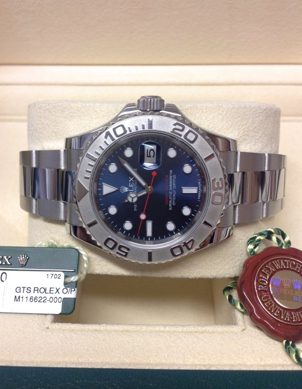 Rolex replica Yacht-Master I platinum 40 116622 Blue Dial - immagine 5