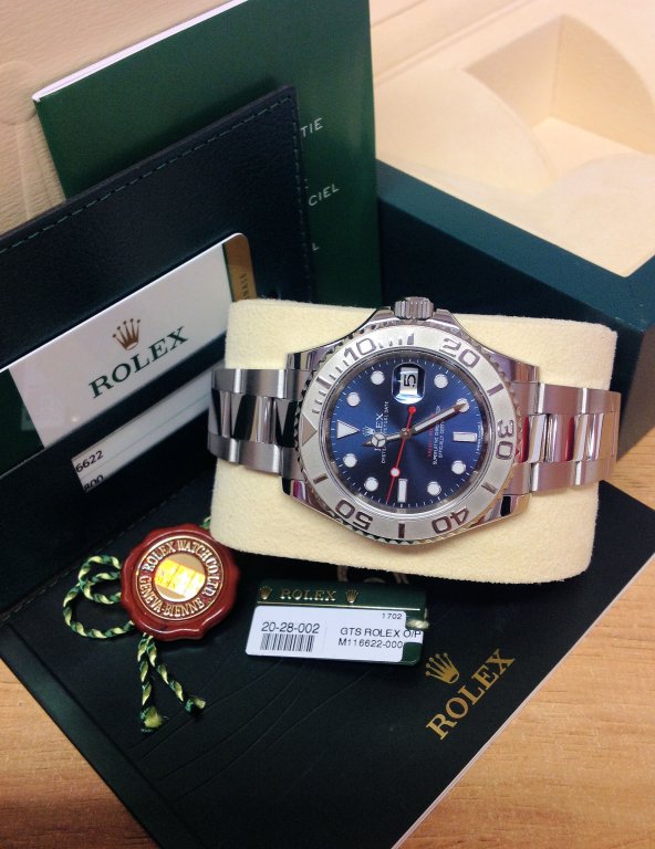 Rolex replica Yacht-Master I platinum 40 116622 Blue Dial - immagine 6