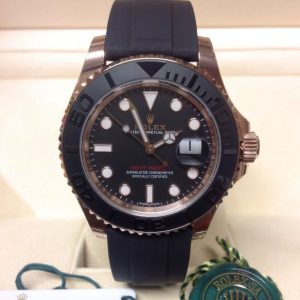 Rolex replica yacht master I rose gold basilea strip rubber-b orologio replica copia