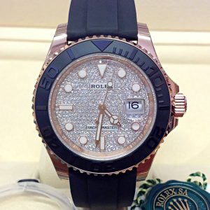 Rolex replica Yacht-Master 40 116655 Rose Gold diamond pave