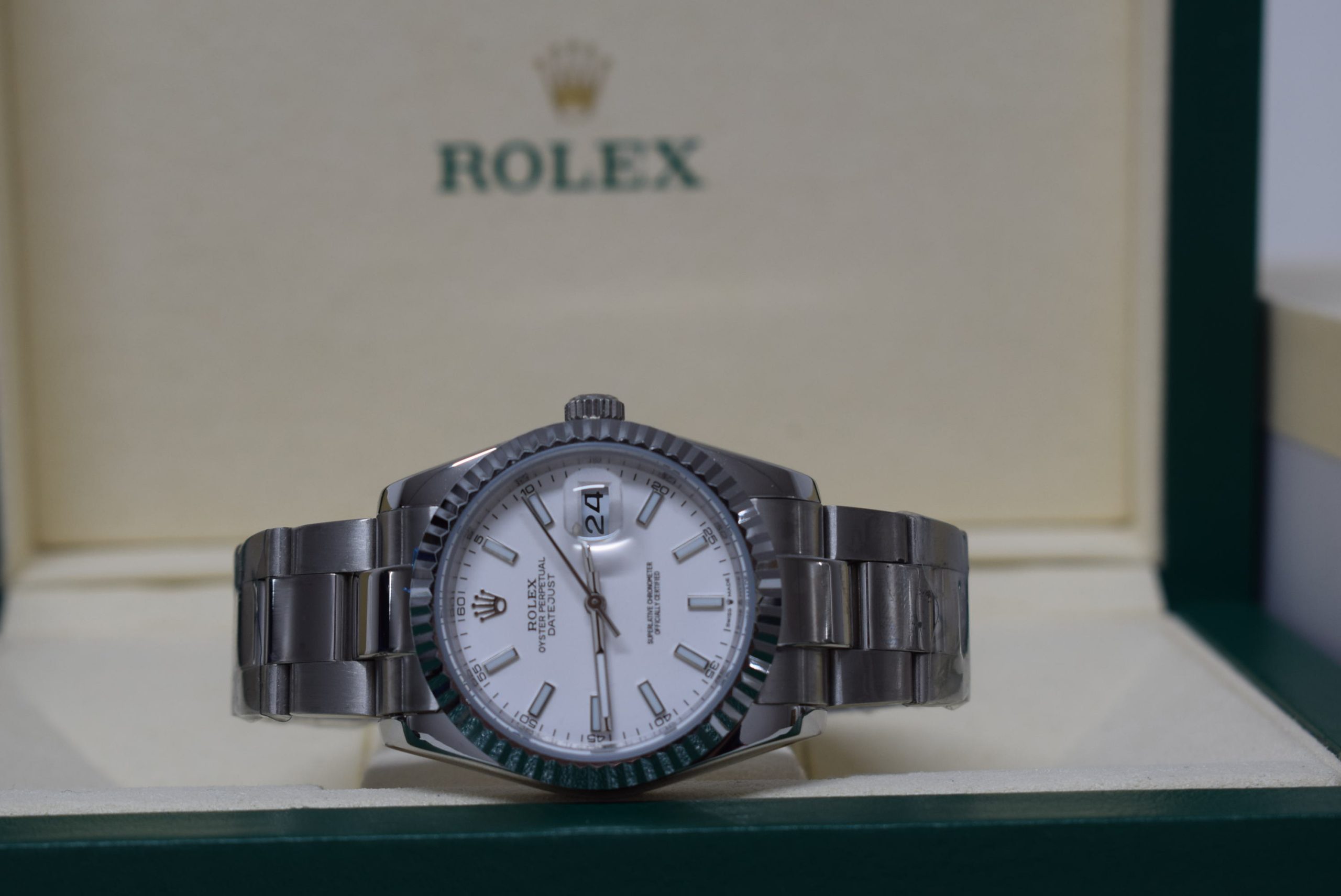 Rolex replica Datejust 36mm 126234 White Dial oyster bracelet - immagine 2