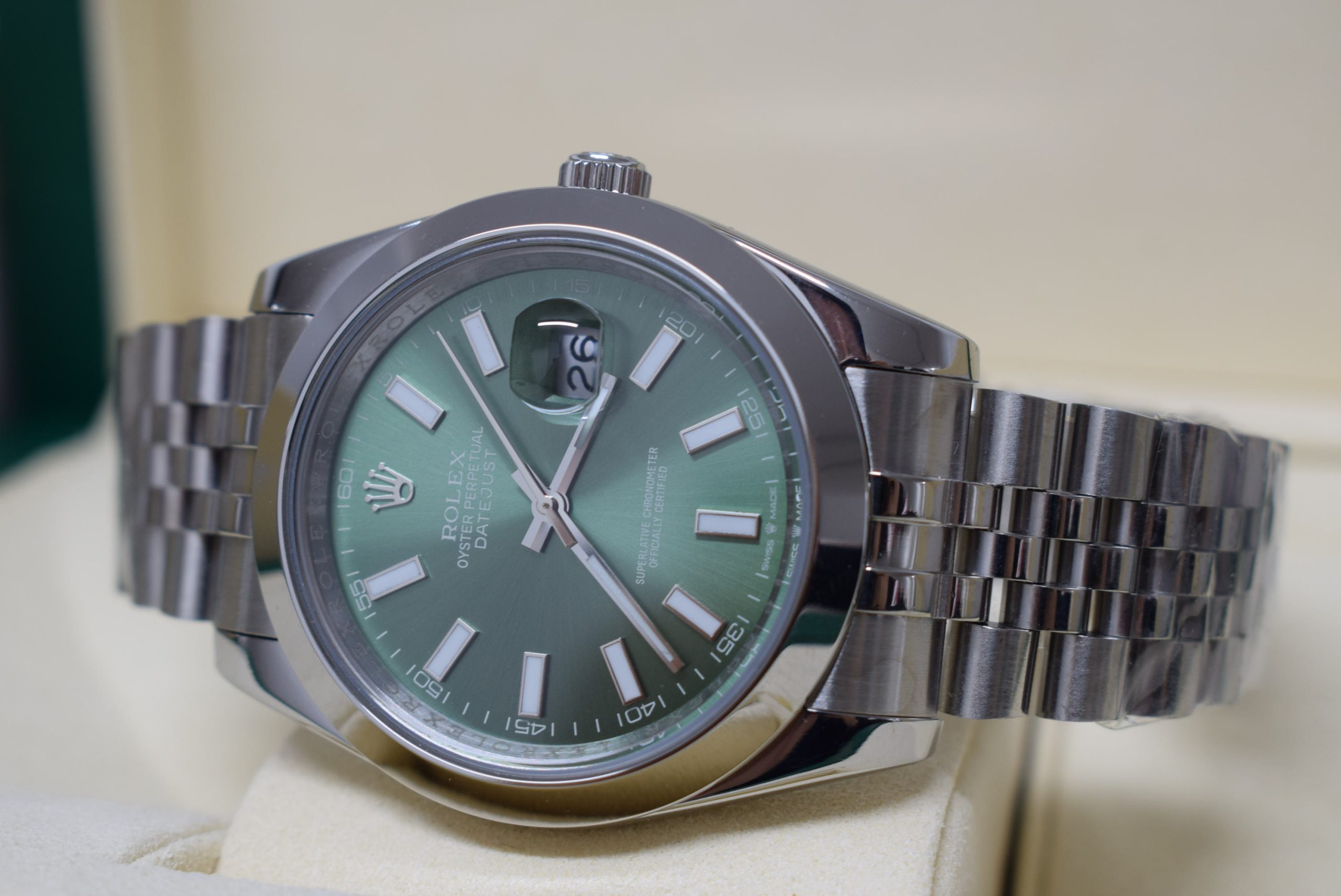 Rolex replica Datejust 41mm 126334 Mint Dial jubilee bracelet - immagine 3