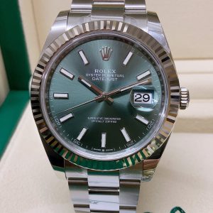 Rolex replica oyster Datejust 41mm 126334 Mint Green dial