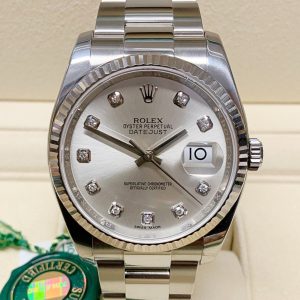 Rolex replica datejust acciaio brillantini argentèè oyster imitazione replica orologi