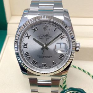 Rolex replica oyster Datejust 36mm 116234 Silver Roman Dial