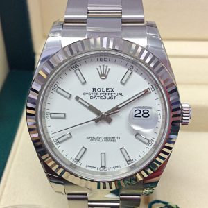 Rolex replica Datejust oyster 41mm 126334 White Dial 3235 clone movement