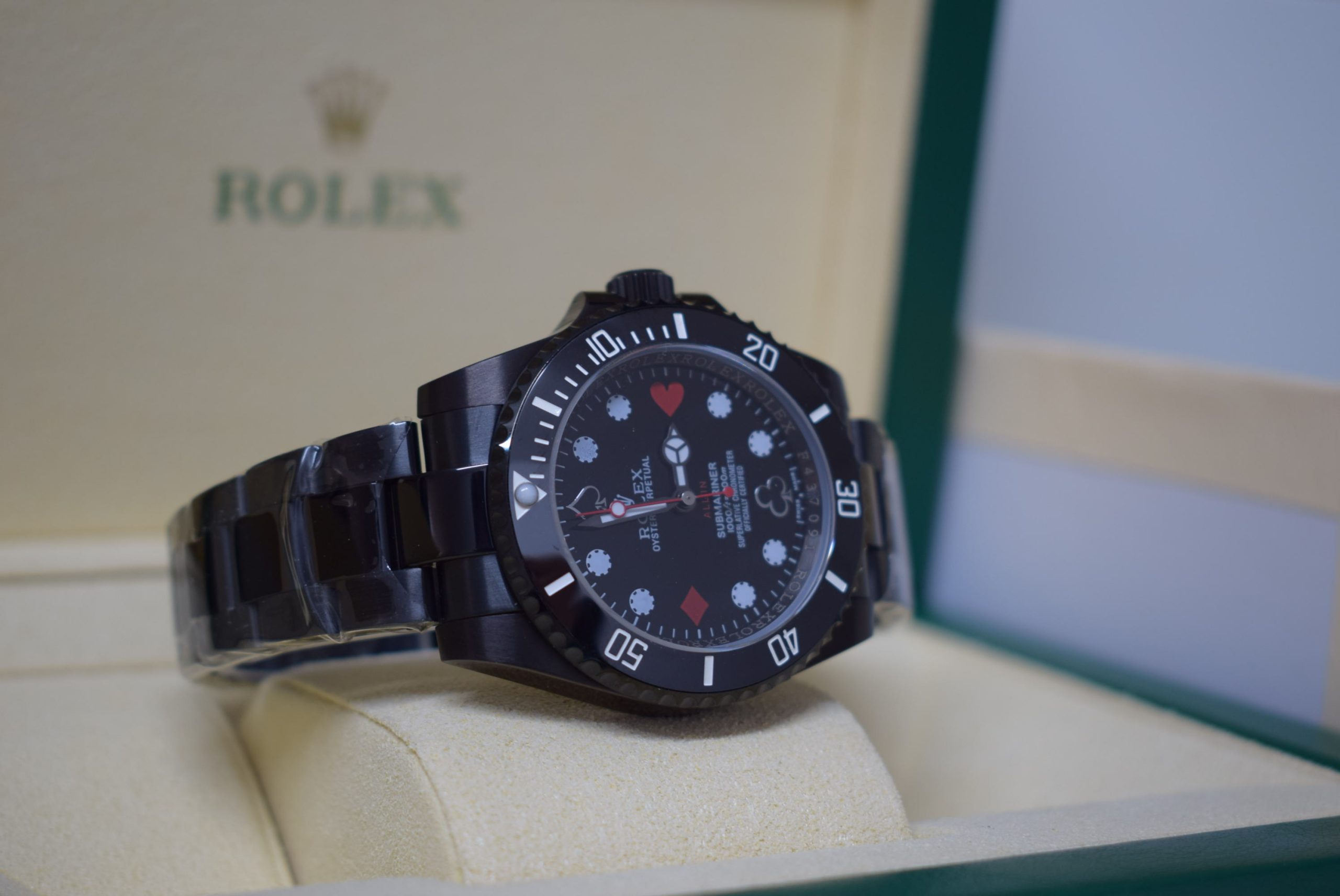 Rolex replica pro-hunter submariner 114060 poker black special edition - immagine 8