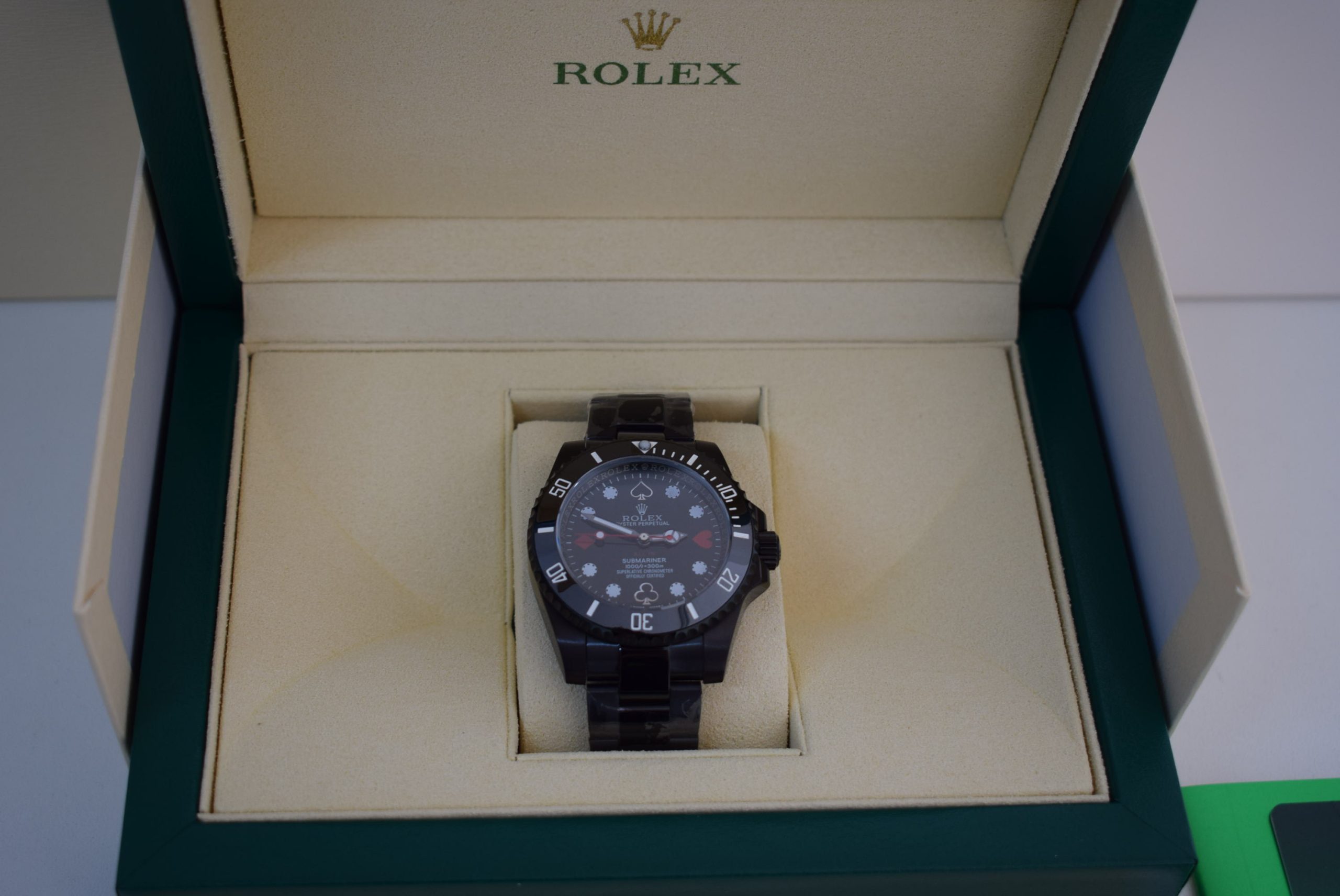 Rolex replica pro-hunter submariner 114060 poker black special edition - immagine 3