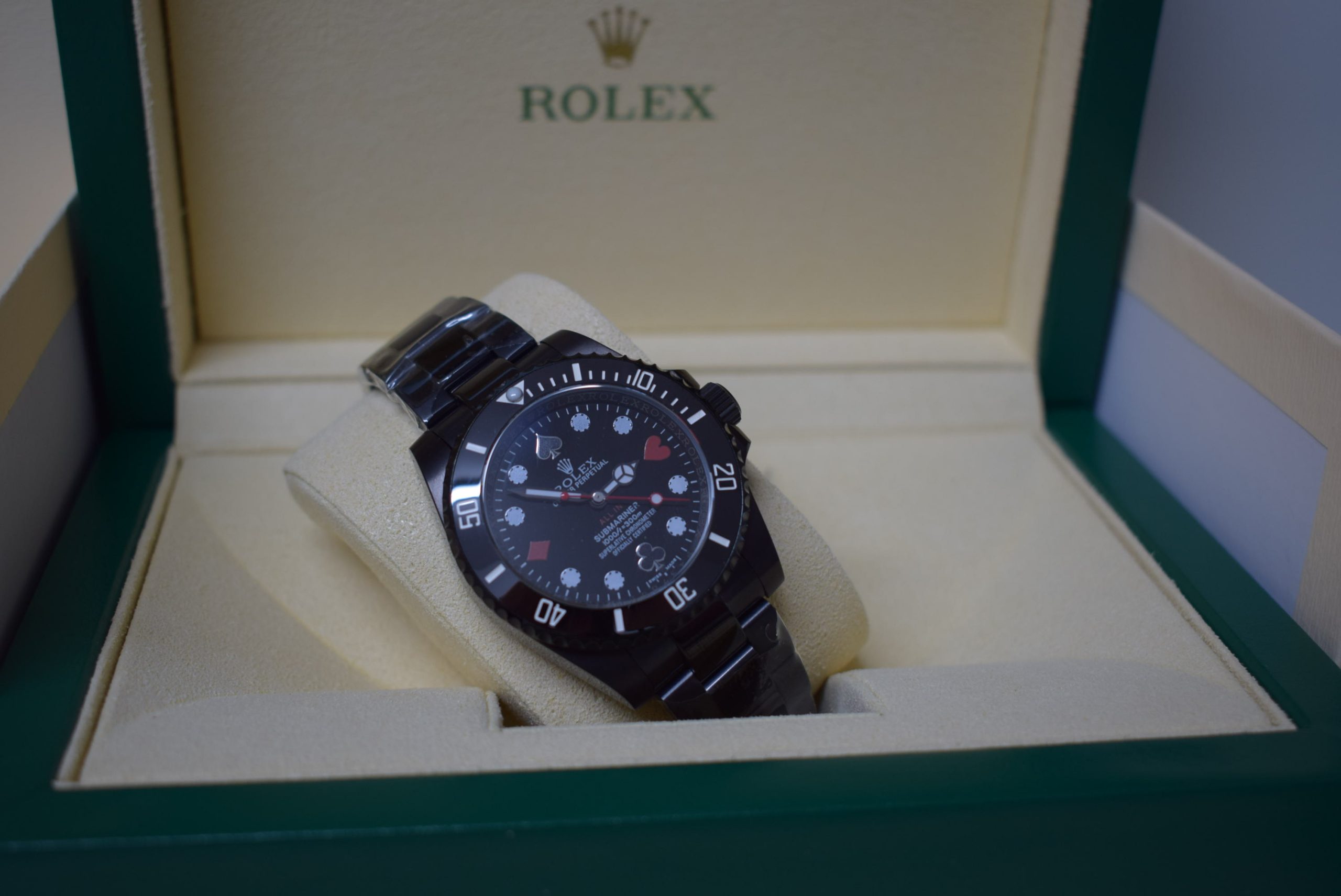 Rolex replica pro-hunter submariner 114060 poker black special edition - immagine 6