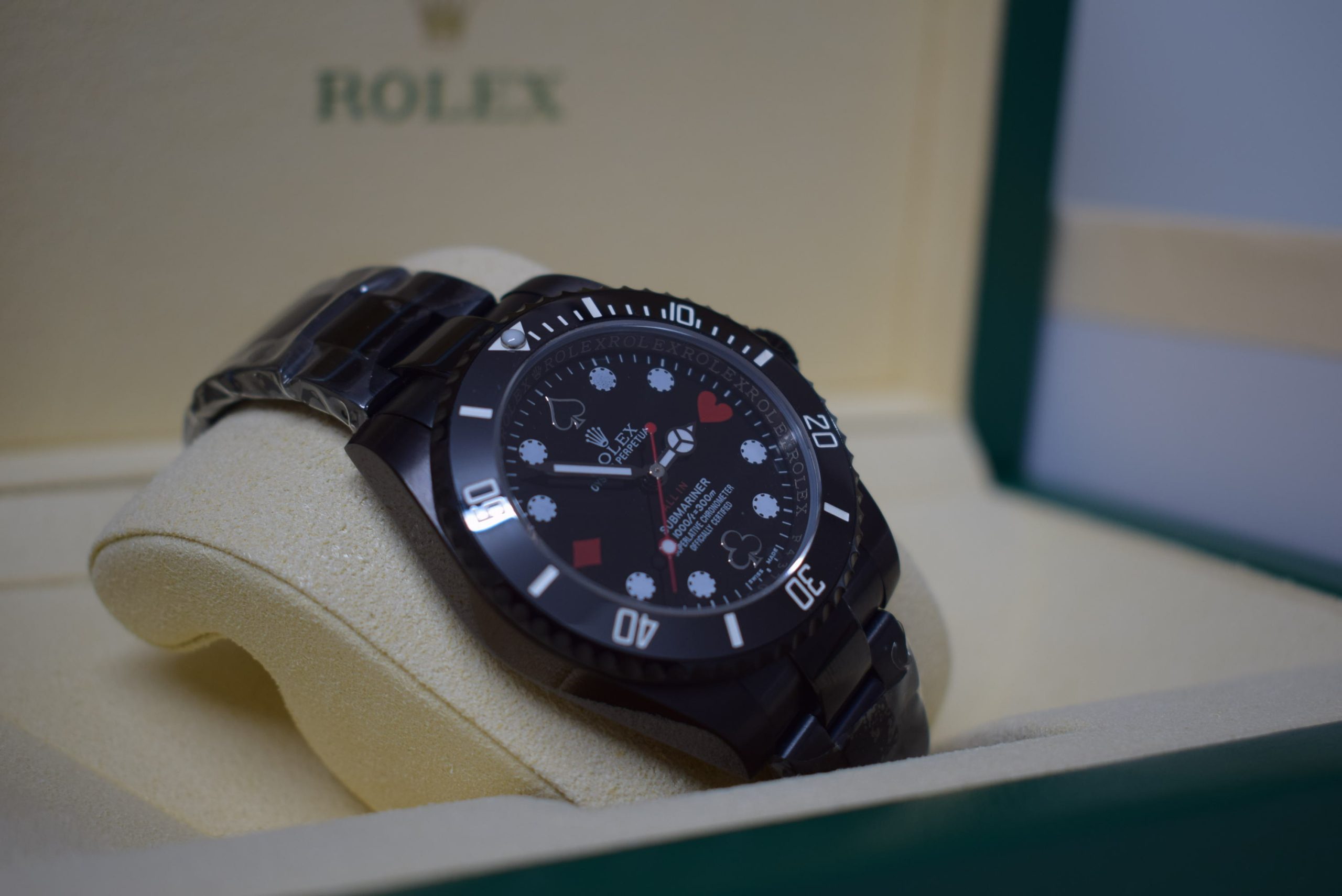 Rolex replica pro-hunter submariner 114060 poker black special edition - immagine 5